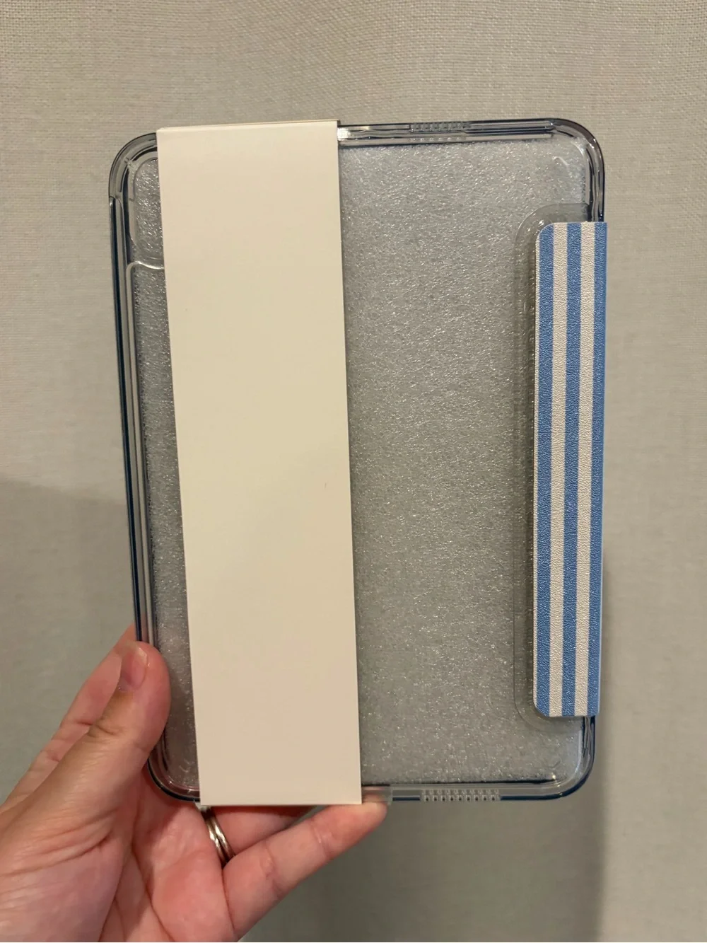 Blue stripe mini iPad case
